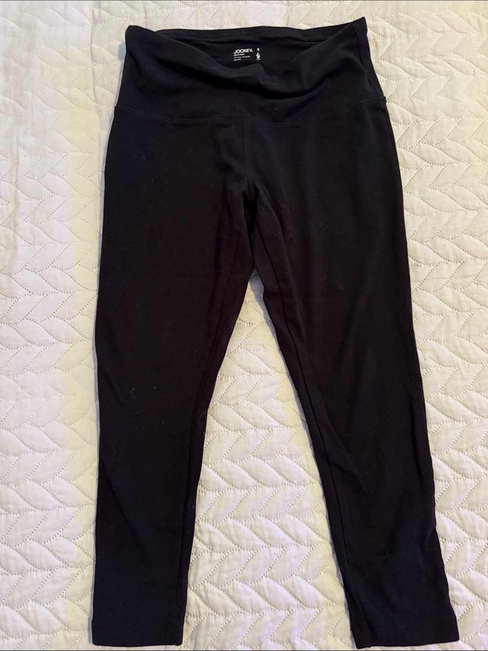 Jockey womans 3/4 Black Stretch Leggings S